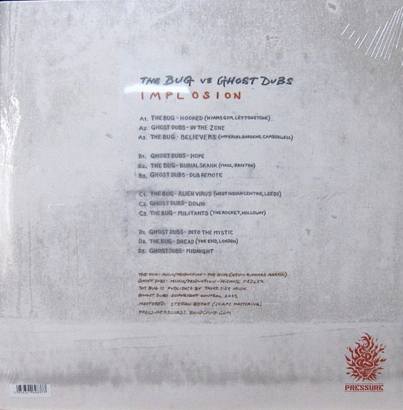 THE BUG VS GHOST DUBS, Implosion (PRESSURE; PRESH027LP , Europe 2025, Gatefold, Black Vinyl) 2x12" EX/EX - Image 2