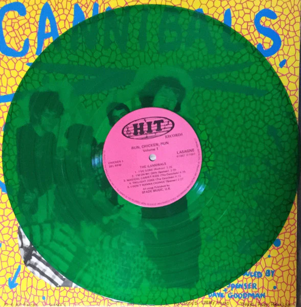 THE CANNIBALS VS THE SURFADELICS, Run, Chicken, Run Volume 1 (Hit Records; CHICKEN 1, UK 1987, Translucent Green Vinyl), SALE - Up to 50% Off the Original Price  LP VG+/VG+ - Image 3
