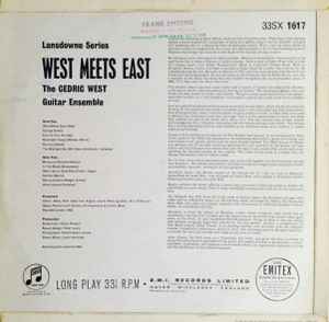THE CEDRIC WEST GUITAR ENSEMBLE, West Meets East (Columbia; 33SX 1617, UK 1964, Laminated Pasteback Sleeve) LP G/VG - Image 2