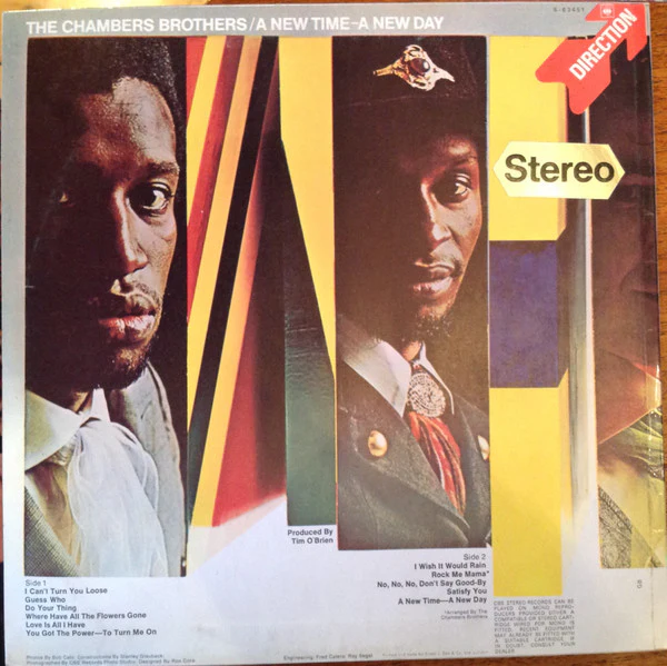 THE CHAMBERS BROTHERS, A New Time - A New Day (Direction; S 8-63451, UK 1968, Laminated Front Sleeve) LP VG/VG - Image 2