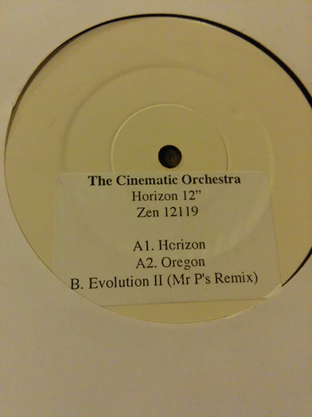 THE CINEMATIC ORCHESTRA, Horizon / Oregon / Evolution II (Mr P's Remix) (Ninja Tune; zen 12119, UK 2002, White Label Promo) 12" /EX