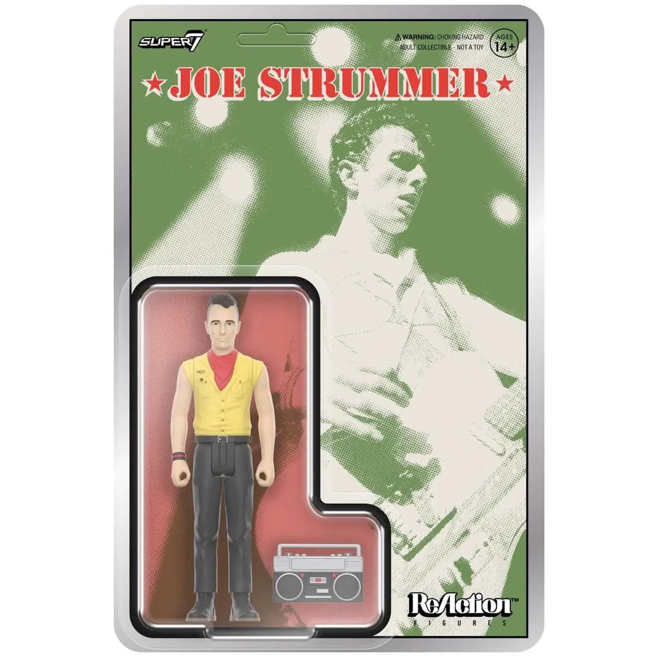 THE CLASH (JOE STRUMMER), Joe Strummer Reaction Figure (Super 7; , UK ) Accessories NEW/NEW
