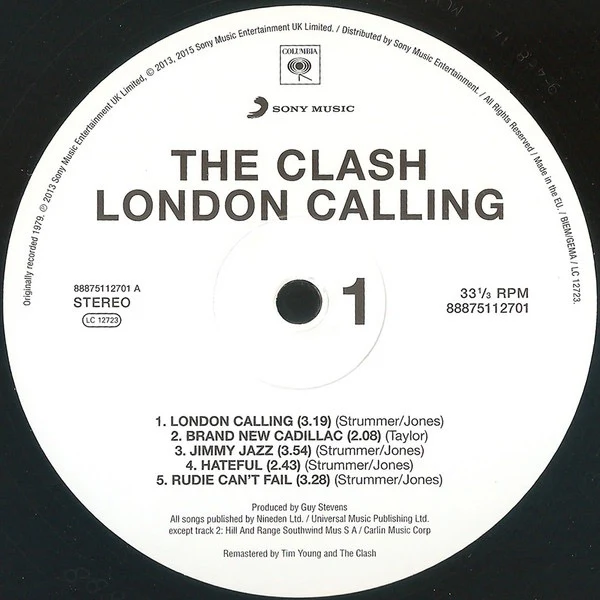THE CLASH, London Calling (Columbia; 88875112701, Europe 2015 Reissue, 2 Inners, 180 Gram Vinyl) 2xLP VG+/VG+ - Image 3