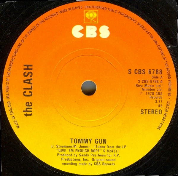 THE CLASH, Tommy Gun (CBS; 6788, UK 1978, Picture Sleeve), SALE - Up to 50% Off the Original Price 7" VG/VG - Image 3