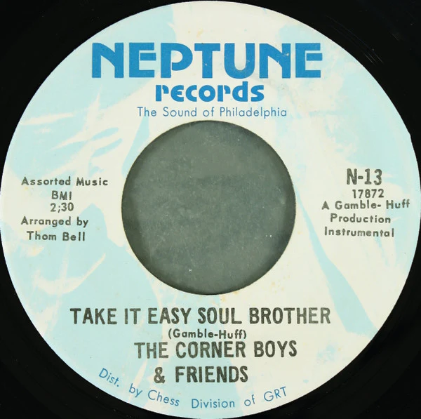THE CORNER BOYS, Gang War (Don't Make No Sense) / Gang War (Don't Make No Sense) (Neptune Records; N-13, US 1969) 7" /VG+ - Image 2