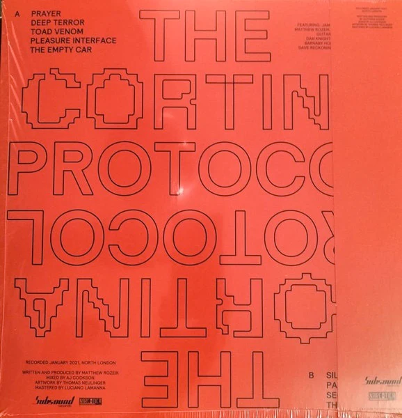 THE CORTINA PROTOCOL, The Cortina Protocol (Subsound Records; SSR094, Italy 2023, Black Inner, Red and Grey Vinyl, OBI Strip. Limited to 100 Copies.) LP EX/VG+ - Image 2
