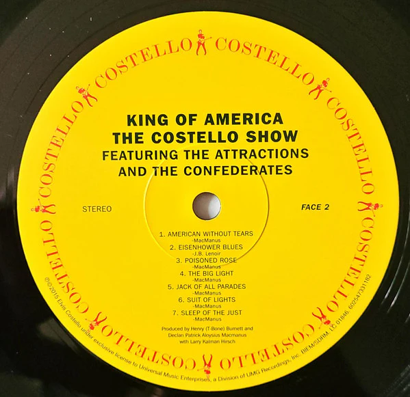THE COSTELLO SHOW FEATURING ELVIS COSTELLO, King Of America (UMe; 0602547331182, Europe 2015 Reissue, Inner, 180 Gram Vinyl) LP EX/EX - Image 3