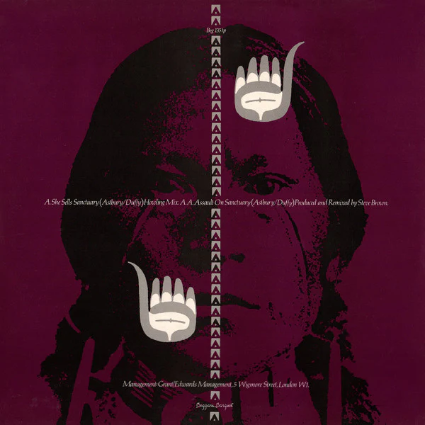 THE CULT, She Sells Sanctuary (Howling Mix) / Assault On Sanctuary (Beggars Banquet "This Side..." Twice; Beg 135tp, UK 1985, Picture Sleeve) 12" VG/VG+ - Image 2