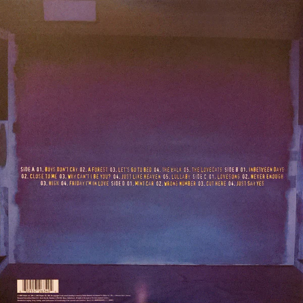 THE CURE, Acoustic Hits  (Polydor  ; 5726340, UK 2017 Reissue, Gatefold, 2 Inners, 180 Gram) 2xLP NEW/NEW - Image 2