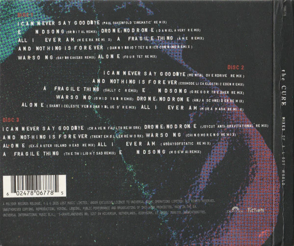 THE CURE, Mixes Of A Lost World (Polydor; 7806778, Europe 2025, Poster) 3xCD VG+/VG+ - Image 2