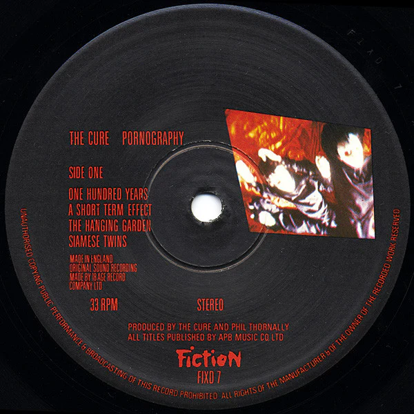 THE CURE, Pornography (Fiction; FIXD7, UK 1982, No Inner) LP G+/G+ - Image 3