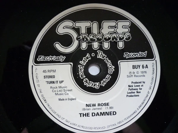 THE DAMNED, New Rose / Help (Stiff Records; BUY 6, UK 1986 Reissue, Picture Sleeve) 7" VG/VG - Image 3