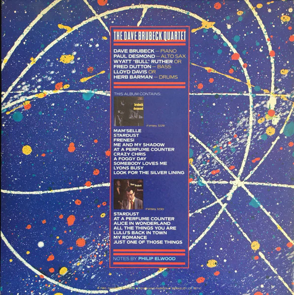 THE DAVE BRUBECK QUARTET FEATURING PAUL DESMOND, Stardust (Fantasy; F-24728, US 1983, Gatefold) LP VG+/VG+ - Image 2