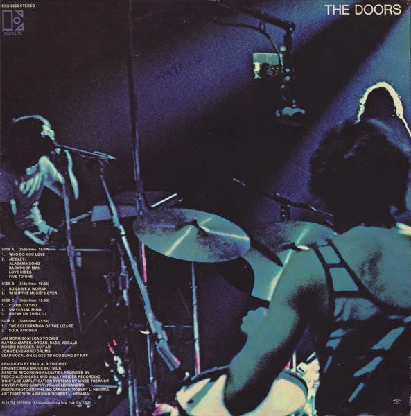 THE DOORS, Absolutely Live (Elektra; EKS-9002, US 1970, Gatefold, Company Inners, Pitman Pressing) 2xLP VG/VG - Image 2