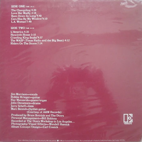 THE DOORS, L.A. Woman (Elektra Butterfly; K 42090, UK 1976 Reissue, Debossed Sleeve) LP VG/VG+ - Image 2