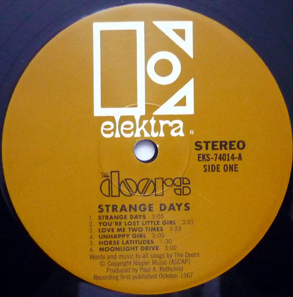 THE DOORS, Strange Days (Elektra; EKS 74014, US 2009 Reissue, Stereo, 180 Gram Vinyl) LP VG+/VG+ - Image 3