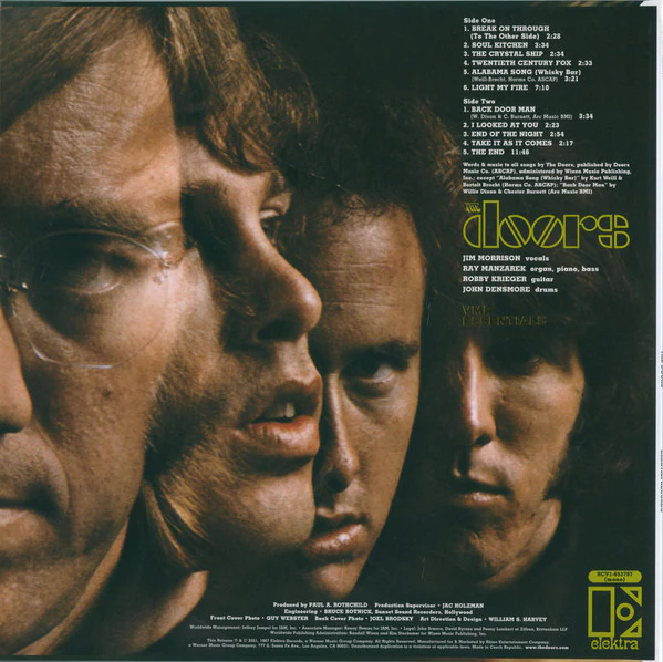 THE DOORS, The Doors (Elektra / Vinyl Me, Please; RCV1-653797, US 2021 Reissue, Pasteback Sleeve, Inner & Booklet, Print, Mono, 180 Gram Green/Gold Galaxy Vinyl, with Clear Vinyl 7", with Ob LP VG/VG+ - Image 2