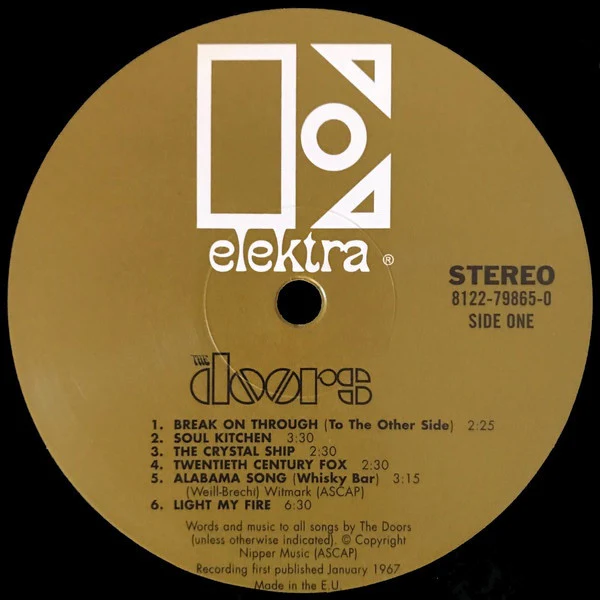 THE DOORS, The Doors (Rhino; 0081227986506, Europe 2009 Reissue, Company Inner, 180 Gram Vinyl Stereo) LP NEW/NEW - Image 3