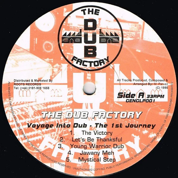 THE DUB FACTORY, Voyage Into Dub - The 1st Journey (The Dub Factory; GENGLP001, UK 1995) LP VG+/VG - Image 3