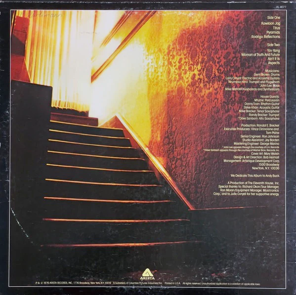 THE ELEVENTH HOUSE FEATURING LARRY CORYELL, Aspects (Arista; AL 4077, US 1976) LP VG/VG+ - Image 2