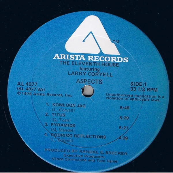 THE ELEVENTH HOUSE FEATURING LARRY CORYELL, Aspects (Arista; AL 4077, US 1976) LP VG/VG+ - Image 3