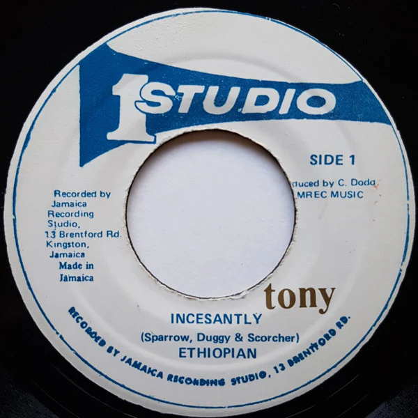THE ETHIOPIANS, Incesantly (Studio One; , Jamaica 1992) 7" /G+