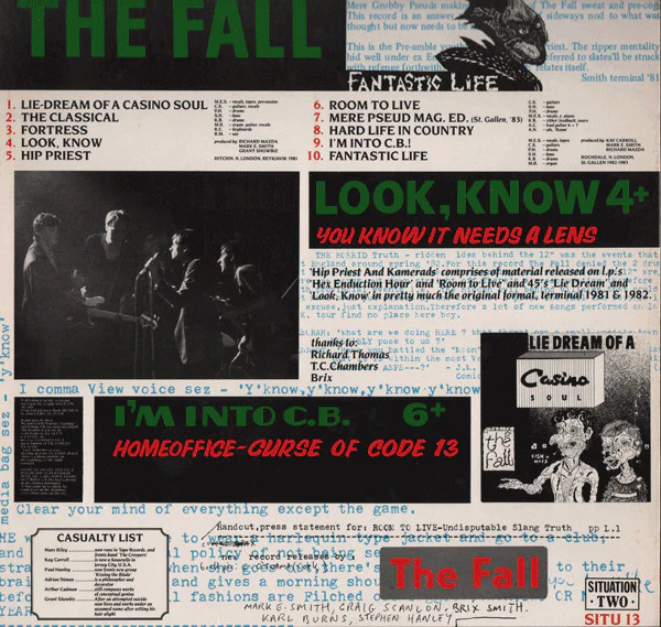 THE FALL, Hip Priest & Kameradas (Situation 2; SITU 13, UK 1985) LP VG/VG+ - Image 2
