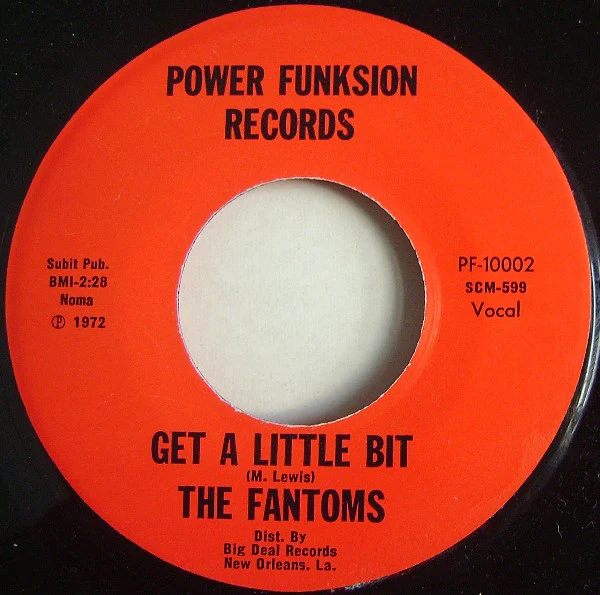 THE FANTOMS, Junk / Get A Little Bit (Power Funksion Records; PF-10002, US 1972) 7" /G+ - Image 2