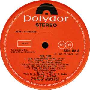 THE FATBACK BAND, Yum Yum (Polydor Red Label; 2391 184, UK 1975, Laminated Sleeve) LP VG/VG - Image 3