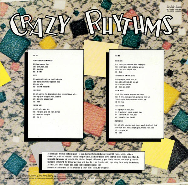 THE FEELIES, Crazy Rhythms (Line Records ; LILP 4.00168 J, Germany 1986 Reissue, White Vinyl) LP VG+/VG+ - Image 2
