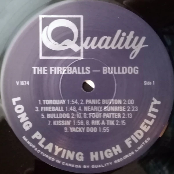 THE FIREBALLS, Bulldog (Quality; V 1674, Canada ), SALE - Up to 50% Off the Original Price LP VG/VG+ - Image 3