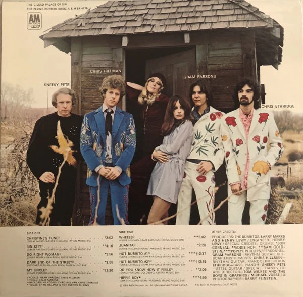 THE FLYING BURRITO BROS, The Gilded Palace Of Sin (A&M Records; SP 3122, US 1981 Reissue, Terre Haute Pressing) LP VG+/VG - Image 2