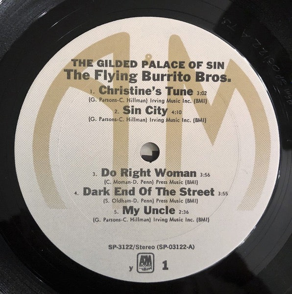 THE FLYING BURRITO BROS, The Gilded Palace Of Sin (A&M Records; SP 3122, US 1981 Reissue, Terre Haute Pressing) LP VG+/VG - Image 3