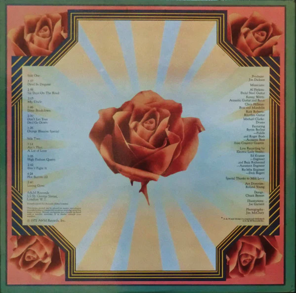 THE FLYING BURRITO BROS, The Last Of The Red Hot Burritos (A&M Records; AMLS 64343, UK 1972, Laminated Gatefold Sleeve) LP VG/VG+ - Image 2