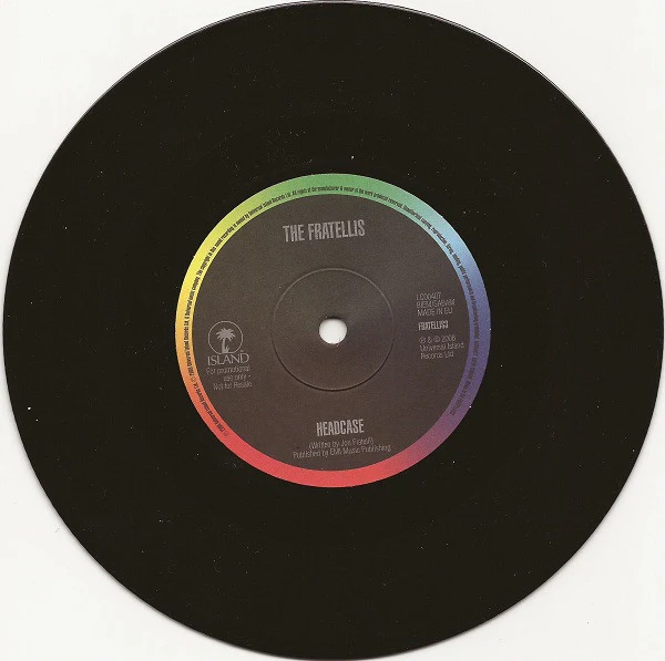 THE FRATELLIS, Headcase (Universal Records; FRATELLIS3, UK 2008, Promo, Box , Single Sided) 7" VG/VG+ - Image 2
