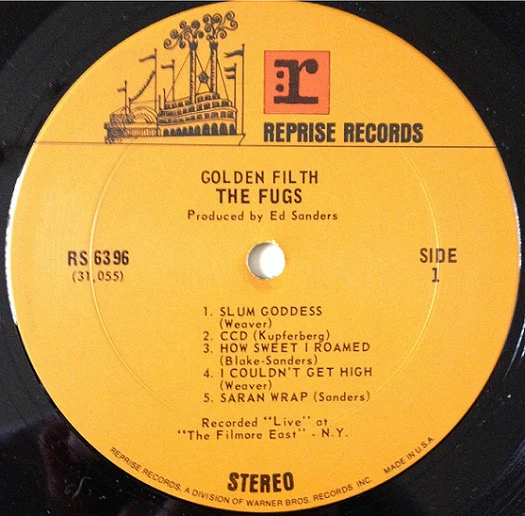 THE FUGS, Golden Filth (Reprise Records; 6396, US 1974 Reissue, Pasteback Sleeve) LP VG/VG - Image 3