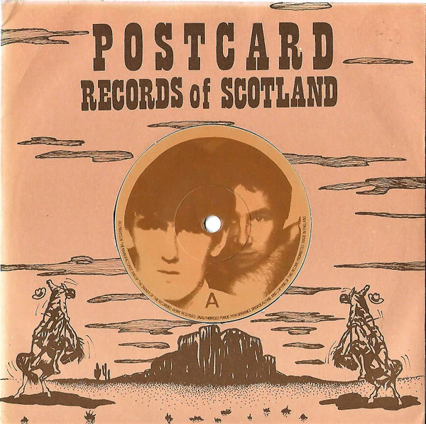 THE GO-BETWEENS, I Need Two Heads / Stop Before You Say It (Postcard Tan; Postcard80-4, UK 1980 Reissue, Company Sleeve) 7" VG+/VG+