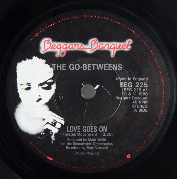 THE GO-BETWEENS, Love Goes On (Beggars Banquet ; BEG 225, UK 1989, Picture Sleeve) 7" VG+/VG - Image 3