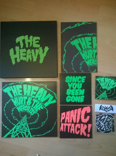 THE HEAVY, Hurt & The Merciless - Deluxe Boxset (Counter Records; COUNT077, UK 2009, Box Set, Inner, Poster, NO Stickers, With 7" x2 + CD) 3xLP VG+/VG+ - Image 2