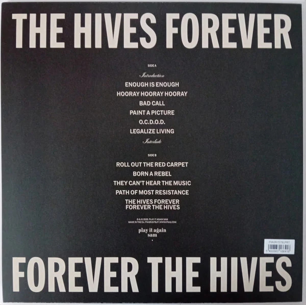 THE HIVES, The Hives Forever Forever The Hives (Play It Again Sam; PIASR1579LPRT, Worldwide 2025, Hype Stickered Poly Outer, Inner, No Poster, Silver Vinyl, Limited To 700), SALE - Up to 50% LP VG+/EX - Image 2