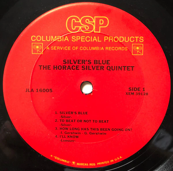 THE HORACE SILVER QUINTET, Silver's Blue (Columbia Special Products; JLA 16005, US Reissue) LP G/VG+ - Image 3