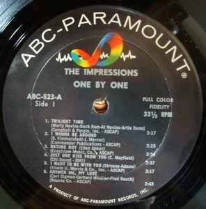 THE IMPRESSIONS, One By One (ABC; 523, US 1965, Pasteback Sleeve, Mono), SALE - Up to 50% Off the Original Price LP VG/VG+ - Image 3