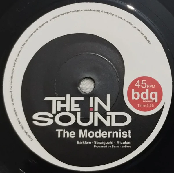 THE IN SOUND, The Modernist / Our Man In Tokyo (BDQ Records; BDQ009, UK 2024) 7" /VG+