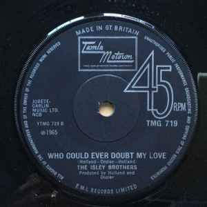 THE ISLEY BROTHERS, Take Some Time Out For Love / Who Could Ever Doubt My Love (Tamla Motown; TMG 719, UK 1969, Company Sleeve) 7" VG+/EX - Image 2