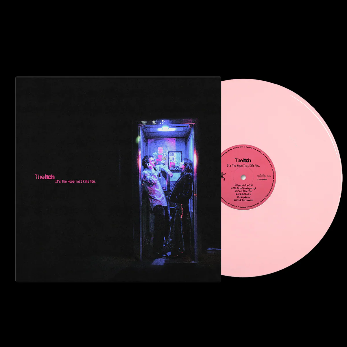 THE ITCH, It's The Hope That Kills You (Fiction Records; ITCH004, UK 2026, Inner, Indie Exclusive Pink Vinyl) LP NEW/NEW - Image 2