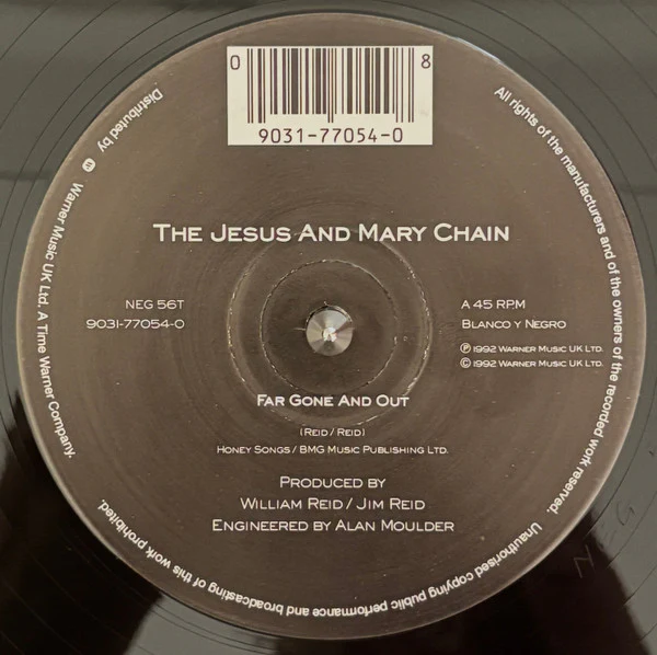 THE JESUS AND MARY CHAIN, Far Gone And Out (Blanco Y Negro; NEG 56T, UK 1992, Picture Sleeve) 12" VG/VG+ - Image 3