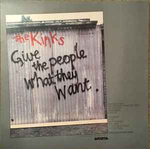 THE KINKS, Give The People What They Want (Arista; SPART 1171, UK 1981, Inner, Stickered Sleeve) LP VG/VG+ - Image 2