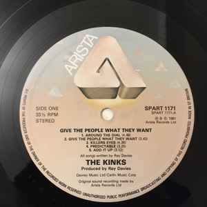 THE KINKS, Give The People What They Want (Arista; SPART 1171, UK 1981, Inner, Stickered Sleeve) LP VG/VG+ - Image 3