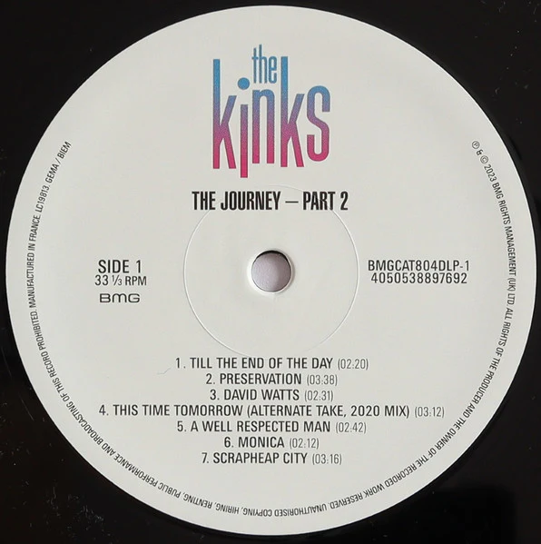 THE KINKS, The Journey - Part 2 (BMG; BMGCAT804DLP, Worldwide 2023, Gatefold, Insert) 2xLP NEW/NEW - Image 3