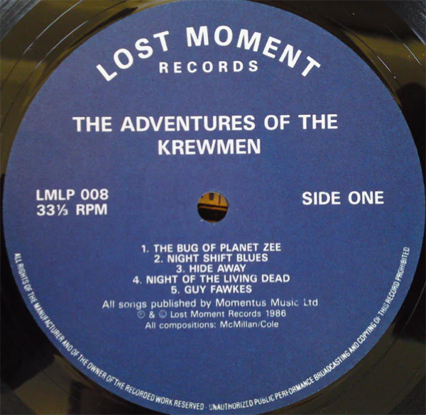 THE KREWMEN, The Adventures Of The Krewmen (Lost Moment Records; LMLP008, UK 1986) LP VG+/EX - Image 3